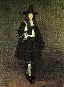 Gerard Ter Borch man in black, c France oil painting artist